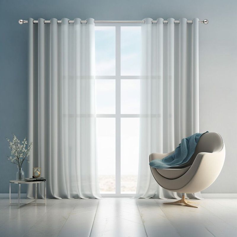 Ragsdale "19 mm Extendable Metal Curtain Poles ", Chrome, 6cm H x 320cm W x 10cm D