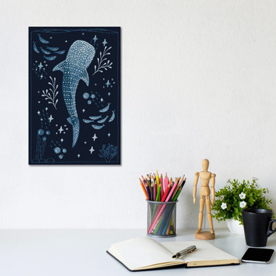 «Ocean Garden Whale Shark», reproduction d'art sur toile tendue