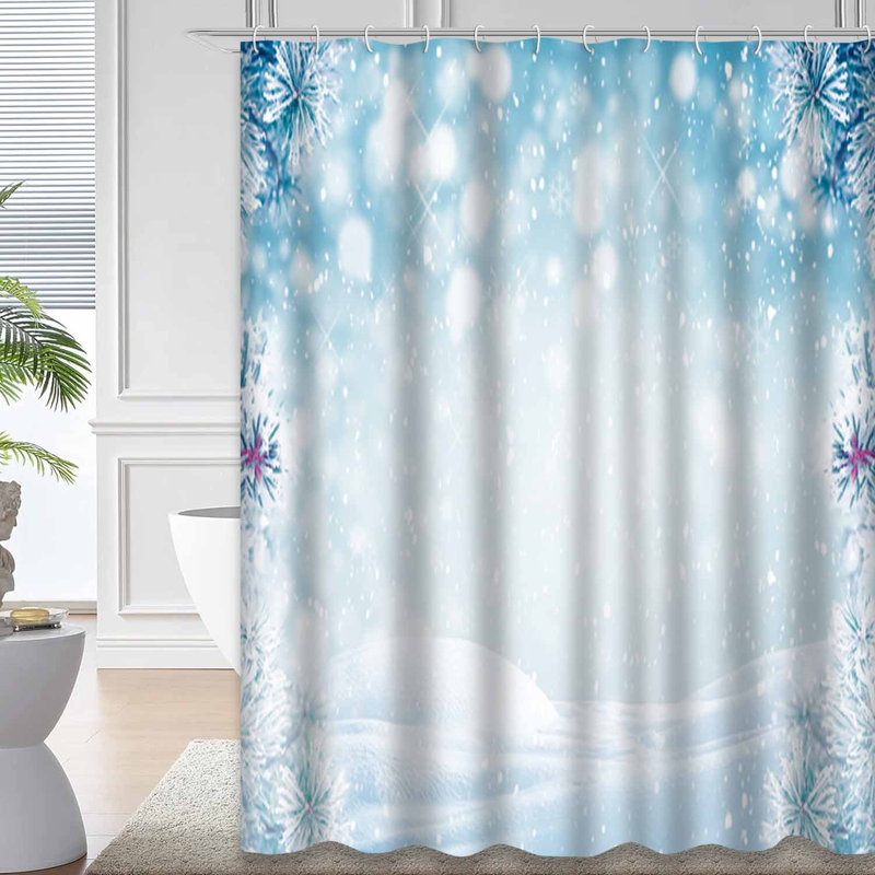 Rideau de douche Winter Snow, L 72 po x l 84 po