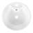 33" Tall Round Vitreous China Pedestal Bathroom Sink With Overflow and Pre-Drilled Hole-97272169