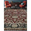 Tapis rouge et noir noué à la main de haute qualité
