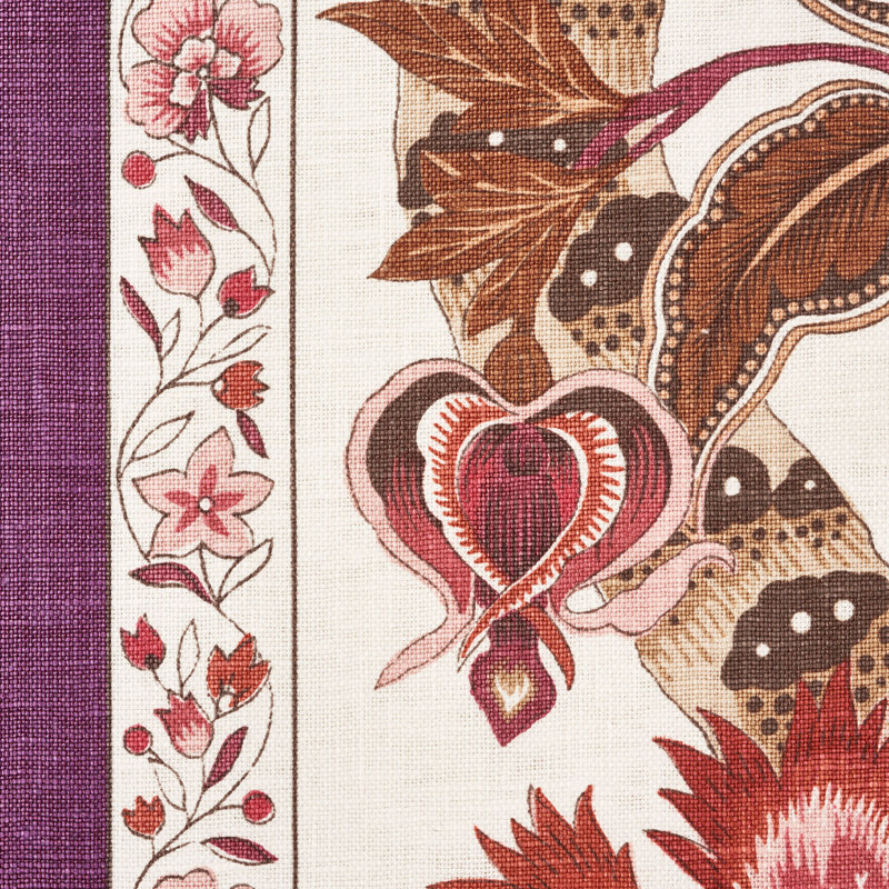Schumacher x Timothy Corrigan Anjou Stripe Fabric, Rose