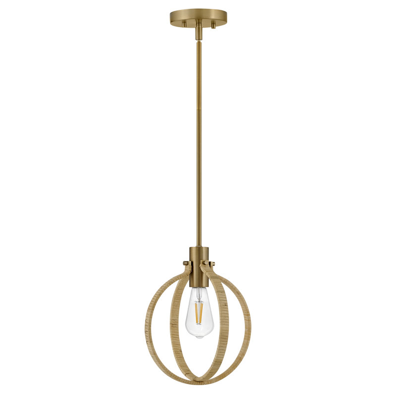 Luminaire suspendu en rotin 1 lumière Fallon