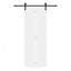 Porte pliante moderne à panneau plat 24 po X 80 po Porte de grange coulissante en MDF blanc avec trousse de quincaillerie-132586583