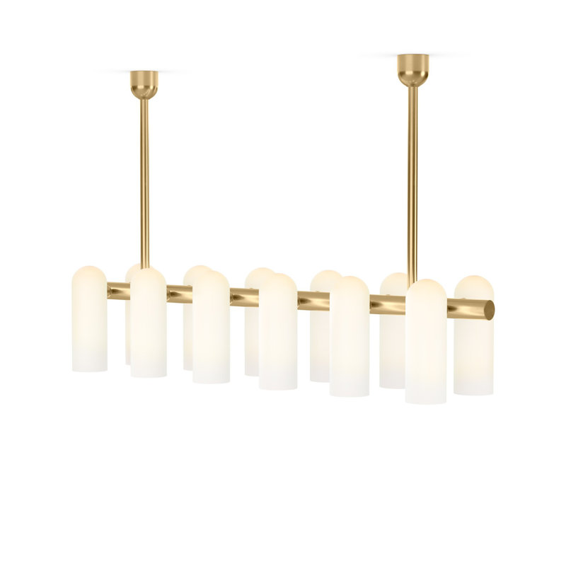 Odyssey 12 - Light Dimmable Chandelier, Burnished Brass