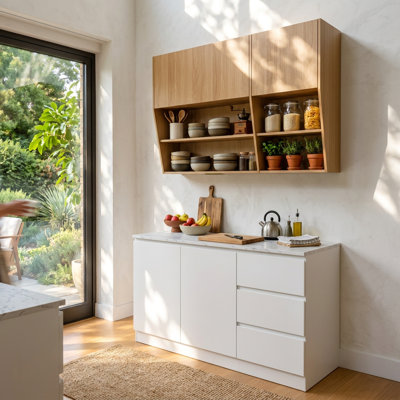 Raymund 51.2"W Kitchen Pantry Sideboard Storage Cabinet