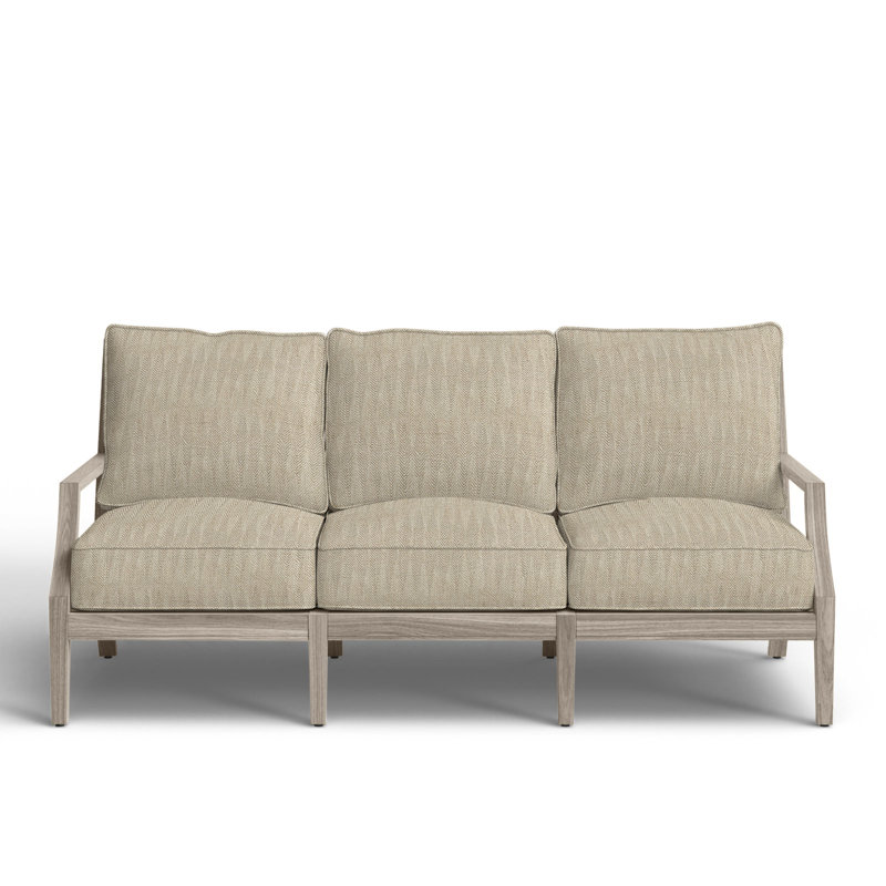 Haley Teak Sofa - Oyster, Oyster Teak, Welt + Standard fill, Herringbone Sand