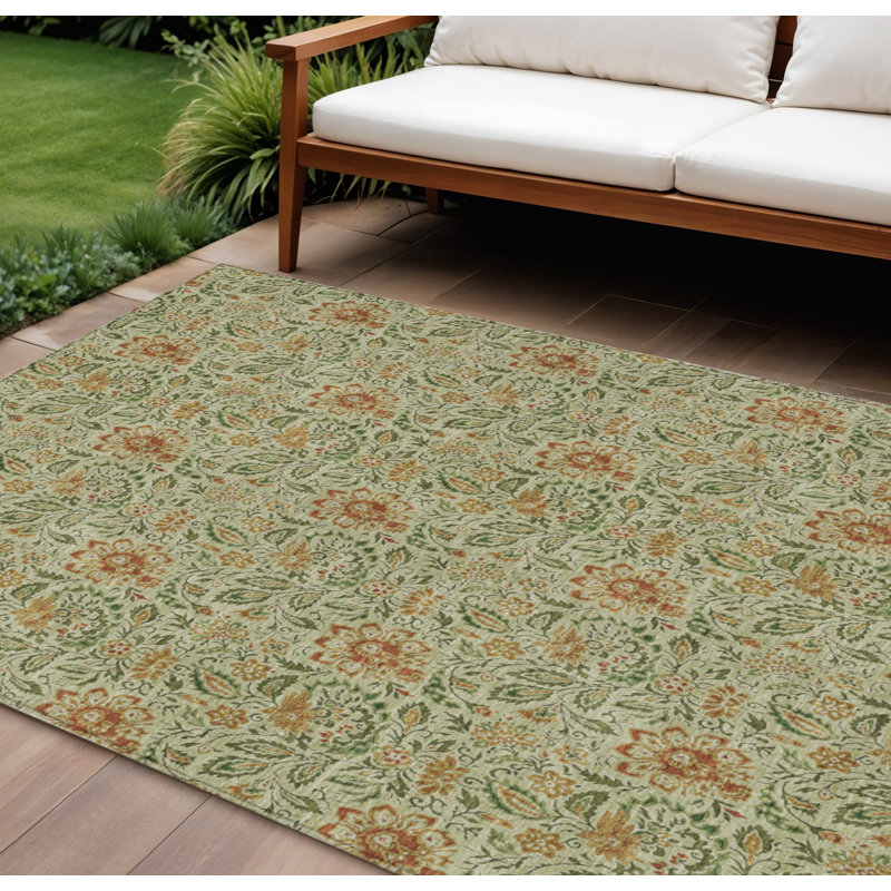 Tapis intérieur lavable floral 8 pi x 10 pi