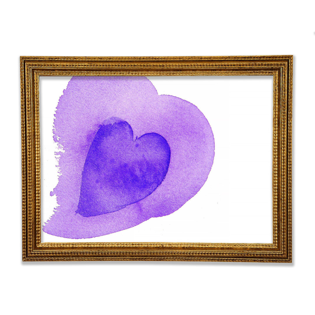 Gerahmtes Leinwandbild Purple Love