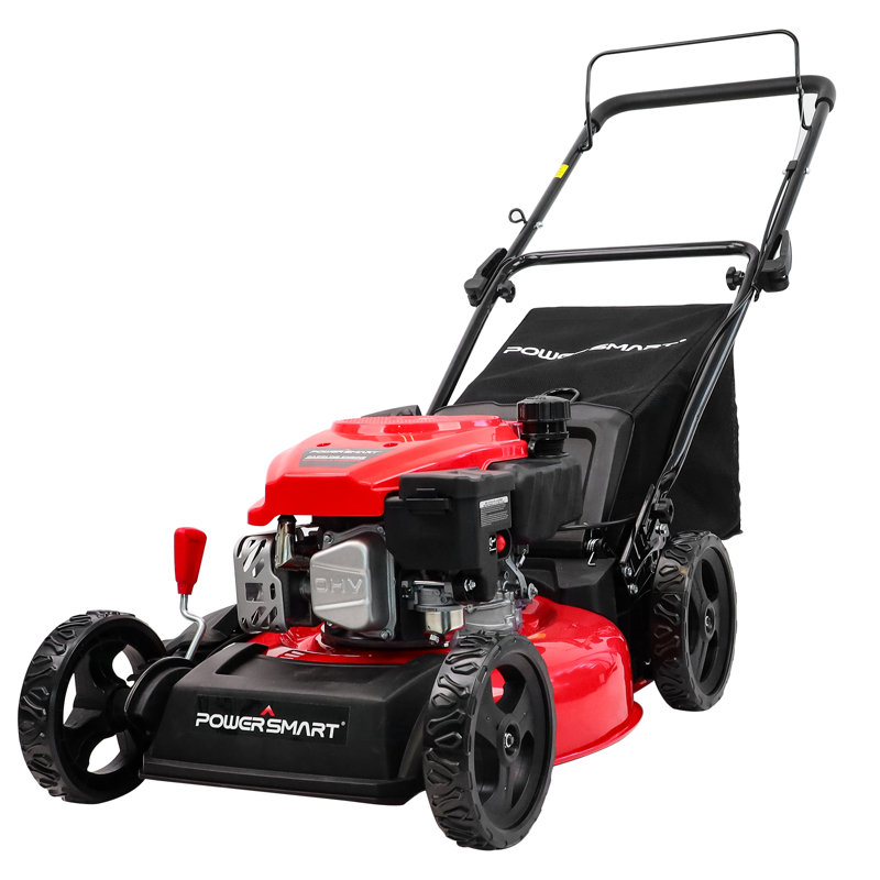Powersmart 18" Gas Lawn Mower, 144Cc 4-Cycle Engine, 3-In-1 Hand Push, Precise Cutting, Durable Steel Deck, Easy Control, Small & Medium Yards