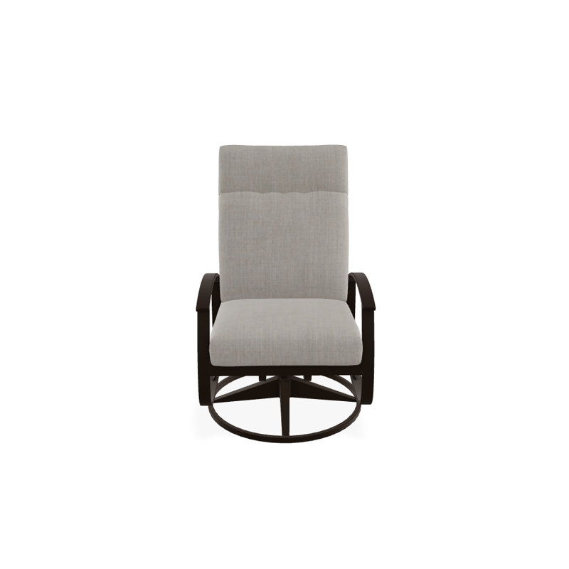 Belle Isle Outdoor Swivel Lounge Chair, Canvas Heather Beige Sunbrella® Canvas, Kona P10, Textured Kona