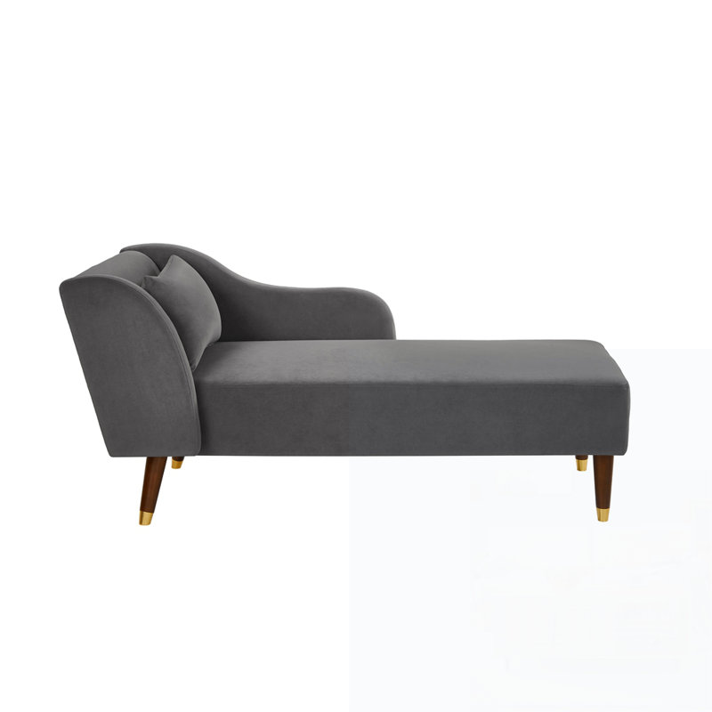Méridienne Velvet Upholstery, Velours gris velours