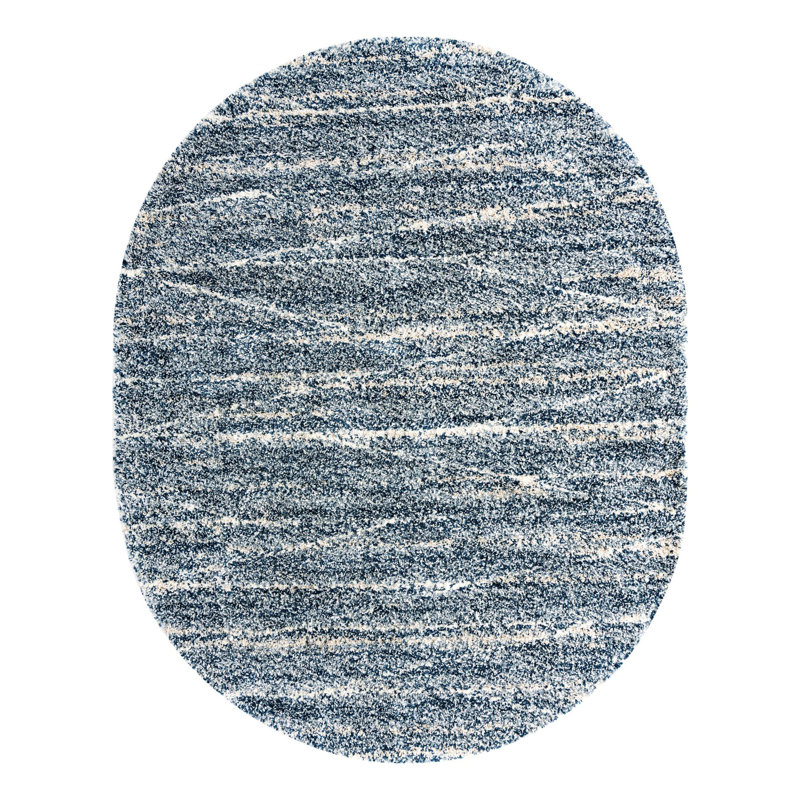 Abrahams Geometric Indoor Rug, Oval 7'10" x 10'