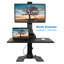 Convertisseur de bureau électrique debout Mount-It, support de table avec support pour écran, plateforme de 28 po de largeur