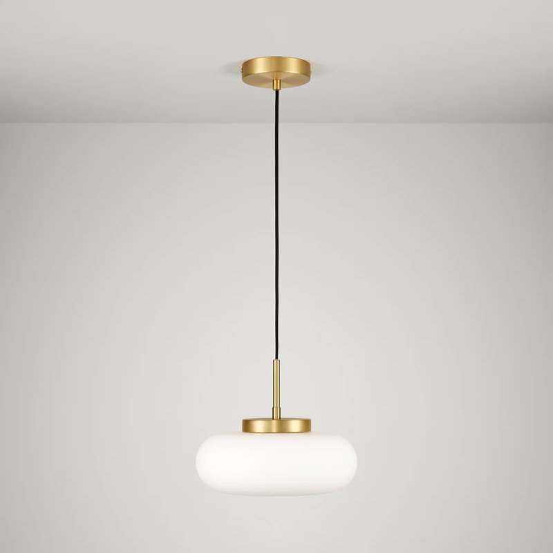 Luminaire suspendu en verre MARIN, Laiton
