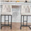 Ensemble de 2 tabourets de bar modernes avec dossier à boutons, tabourets de bar avec structure en métal robuste, rembourrage confortable, convenant à la cuisine, au bar ou au restaurant