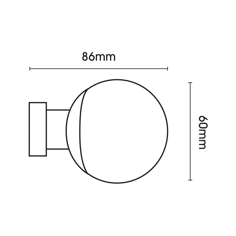 Hary 2.8cm Single Pole, 2.80 H x 120 W x 2.80 D cm, Black Nickel