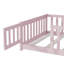 Lit plateforme simple Kolia pour enfants avec clôture et porte-1384500497