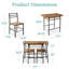Ensemble de salle à manger moderne 3 pièces, ensemble de table carrée et chaises Ankie-806706637