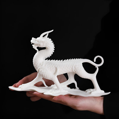 Statues de tigre chinois en céramique blanche décorées dans les salons, les bars, les armoires et les salles d'étude