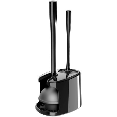 Toilet plunger and toilet brush set