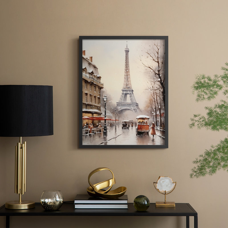 «Christmas Holiday Art DLXVII», reproduction d'art encadrée - bois massif, Noir, noir, noir, noir, H 15 po x l 12 po