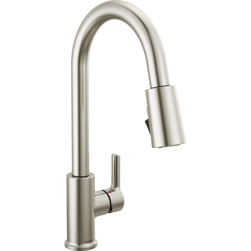 Peerless Flute Ceramic Valve Kitchen Faucet, Silver, 1.5