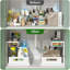Organisateur sous évier, étagère coulissante à 2 niveaux avec rangement pour armoire de cuisine, blanc, paquet de 2