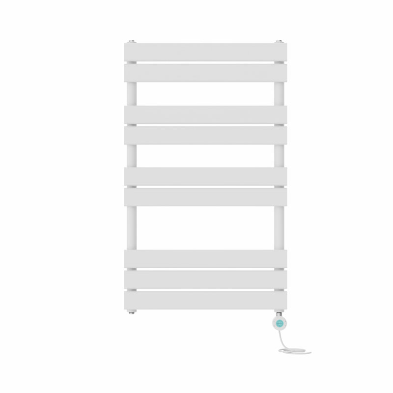 Flat Panel Towel Rail Heated Towel Rails, White, 100cm H x 60cm W x 6.2cm D