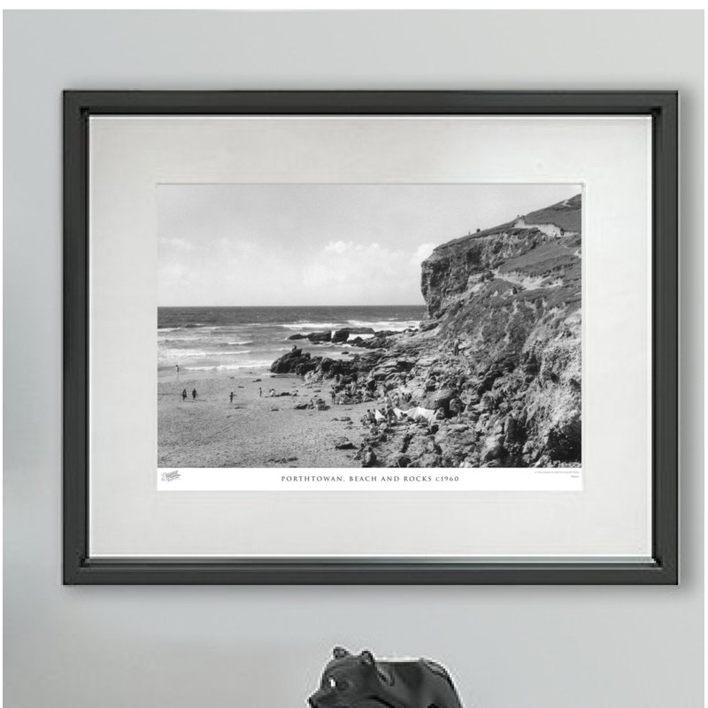 Porthtowan, Beach And Rocks C1960 - Single Picture Frame Print, 60cm H x 80cm W x 2.3cm D