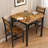 3 Piece Dining Table Set For 2 With Built-In Storage Rack, Small Wooden Kitchen Table With 2 Backrest Chairs, Farmhouse Square Dinette Set For Small Space Dining Room, Breakfast Nook, Apartment-1101726342