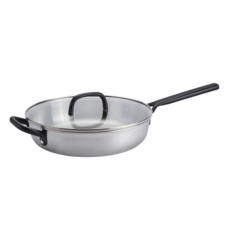 ZWILLING Milano Stainless Steel 4-Qt Stainless Steel Saute Pan With Helper Handle And Lid