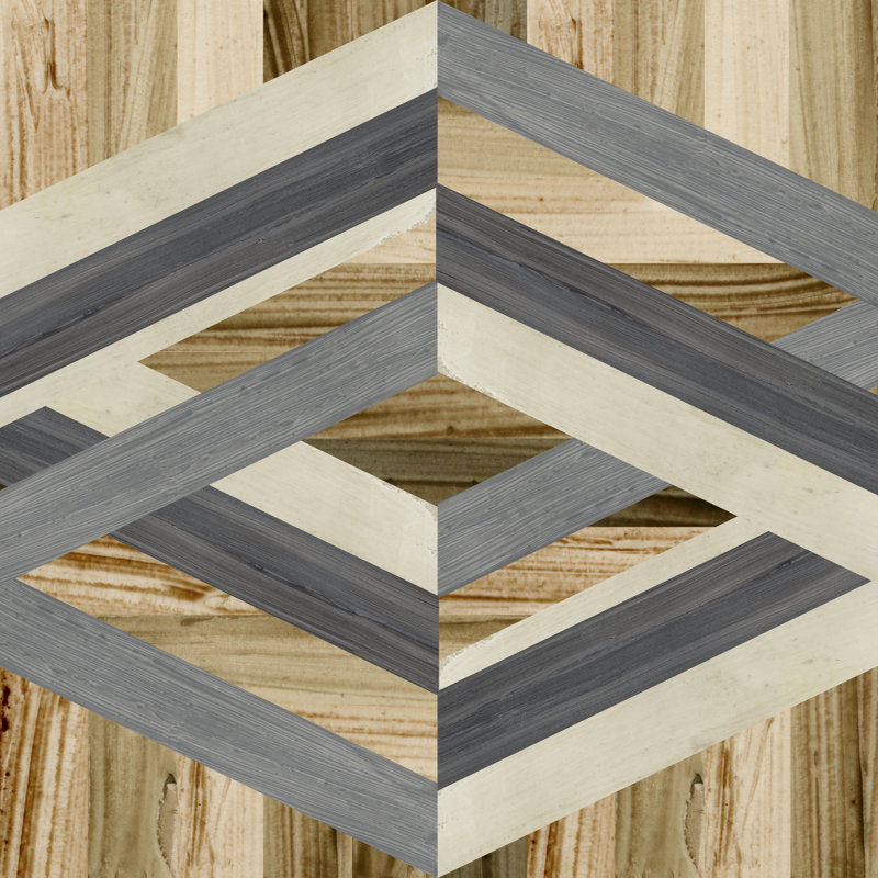 Geometric Inlay II by June Erica Vess - Wrapped Canvas Painting Print, 30cm H x 30cm W