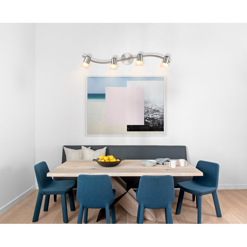 33.62'' 4 -Light Fixed Track Track Kit with Dimmable and Adjustable Head