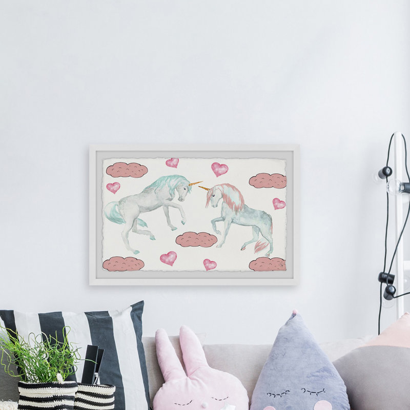 Crigger Crigger Cute Unicorns - Single Picture Frame Print, 38cm H x 45cm W