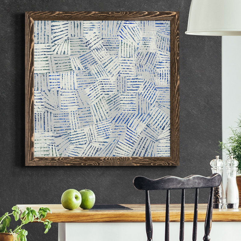Thrive - Toile encadrée de qualité supérieure - prête à être accrochée, H 31,5 po x l 31,5 po x P 1,5 po, Cadre noyer