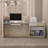 87.2'' W Rectangular Reception Desk With Keyboard Tray, Drawer, Storage Cabinet and Cable Management