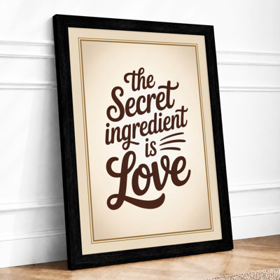 The Secret Ingredient Vintage - Framed Print