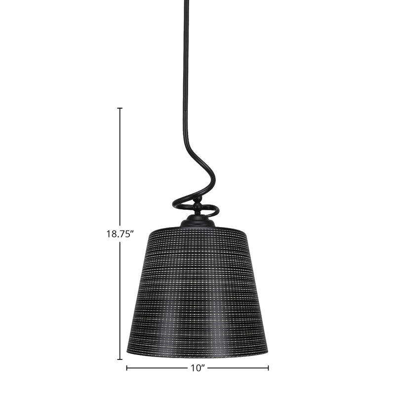 Luminaire suspendu Capri Capri, Blanc, Noir mat