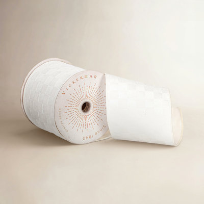 Vickerman 10yd Velvet Checkered Satin Back Ribbon.