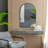  Arched Mirror With Metal Frame, Wall Mirror For Living Room Bedroom Entryway-936781653-936781659