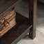 Table de bout avec tiroir et tablettes ouvertes pour petits espaces