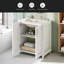 Meuble-lavabo de 30 po avec lavabo en céramique, ensemble de meuble-lavabo autoportant avec tiroir caché, armoire de rangement pour la salle de bain