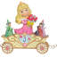 Figurine Precious Moments Disney Birthday Parade Age 3 Sleeping Beauty avec fleurs 4,13 po