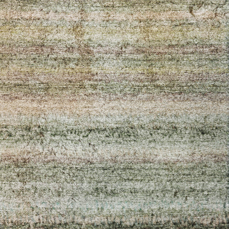 Tapis à poils longs de qualité supérieure lavable à la machine Dream ADS598, 8' Round, Sauge