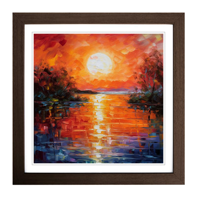 Sunset Palette Knife No.1 - Framed Print