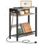 Charging Station, Narrow, Slim Side Table with Storage-186283135