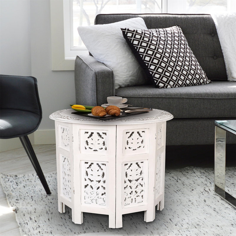 Helgert Solid Wood Single, White
