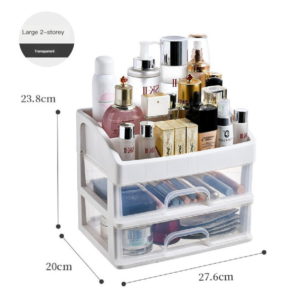 Joylin Makeup Organizer Rebrilliant Finish: White