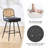 Upholstered Swivel Counter Stool With Rattan Backrest-106484830-106484829